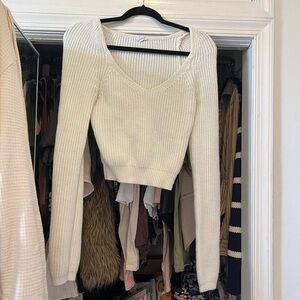 Chic White Knit Sweater